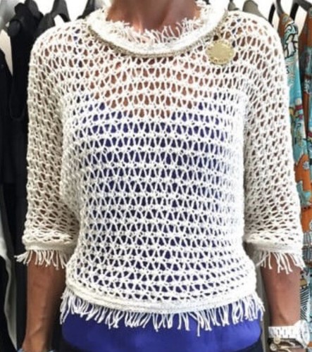 Maglia traforata elisabetta - maglia,