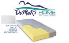 MATERASSO PER CULLA+CUSCINO ANTISOFFOCO ANTIACARO LETTO BAMBINO40 50 60 70 75