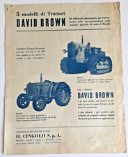 LOCANDINA PUBBLICITA' DAVID BROWN TRACTOR- 5 MODELLI DI TRATTORE ANNI 50