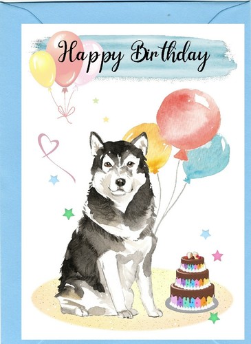 Alaskan malamute dog - malamute, (4"x