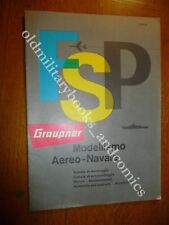 FSP GRAUPNER MODELLISMO AEREO-NAVALE AEREI BALSA EA MOTORE NAVI A MOTORE RARO