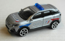 Majorette Peugeot 3008 GT argento metallizzato POLIZIA NAZIONALE Francia SUV
