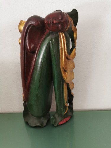 Scultura legno color oro - , e