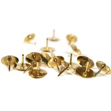 90x Puntine disegno metalliche gialle bacheche fogli annunci legno affissioni