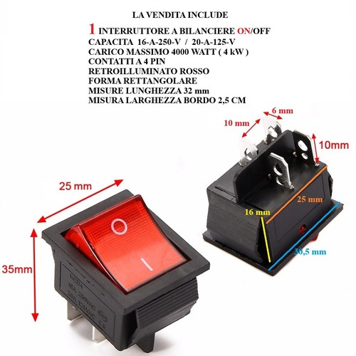 Interruttore 220v a - 220v, ac