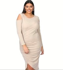 Abito midi rosa chiodi di