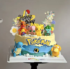 Set per Decorazione Torta Pokemon 13 Pz / Set Cake Topper Pokemon Compleanno