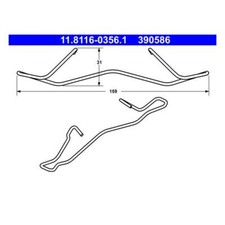 Pinza freno a molla ATE 11.8116-0356.1 per Opel Renault Mazda Peugeot Volvo Fiat