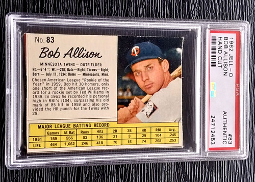 1962 jell bob allison sp - 1962,