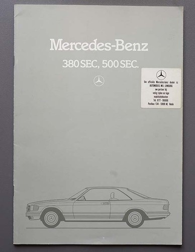 Brochure mercedes benz 380 sec - mercedes,