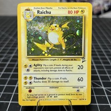 (NM-) Raichu Holo #16/130 2000 Set Base 2 Carte Pokemon Vintage