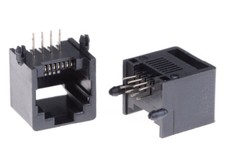 x2 Connettore a saldare RJ45 femmina ethernet PCB per circuiti stampati - ITALIA