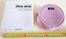 Trousse pochette pouch Miu Miu rosa cilindrica con scatola