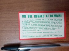 BOROTALCO,BIGLIETTO REGALO,LIBRO DI PINOCCHIO,1938