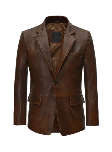 Giacca blazer uomo pelle