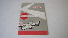 FIAT - LIBRETTO CONSIGLI AGLI UTENTI  1967