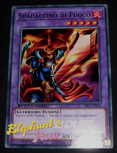 Yugioh spadaccino di fuoco - spadaccino,