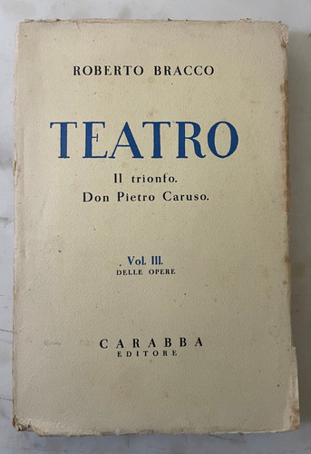 Libro teatro roberto bracco - libro, di