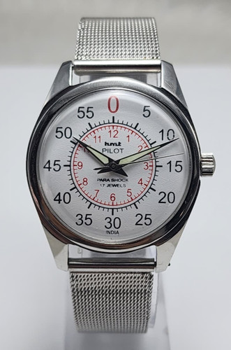 Working hmt pilot white dial - ,