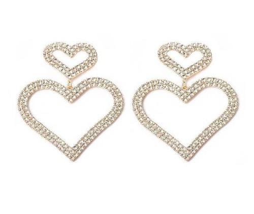 Orecchini pendenti con strass - orecchini,