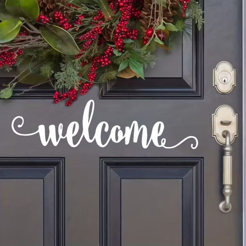 Insegna scritta welcome legno - insegna,