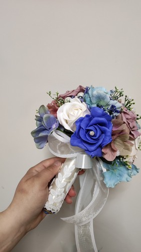 Bouquet sposa set blu - bouquet,