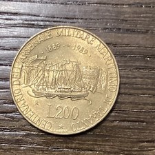 RARA MONETA DA 200 LIRE  Del 1989. CON ERRORE DI CONIO