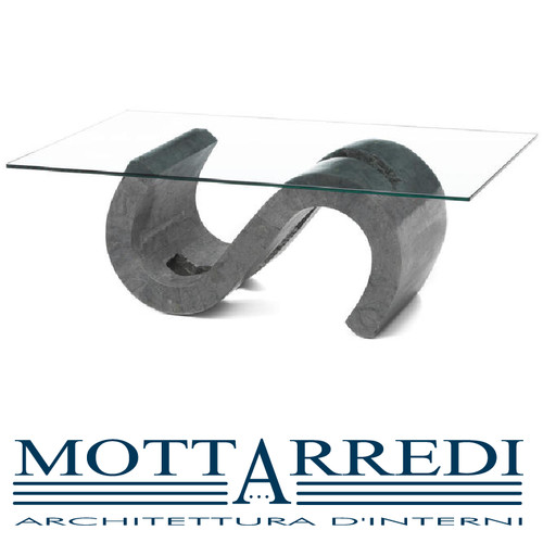 Tavolino con base pietra - con,