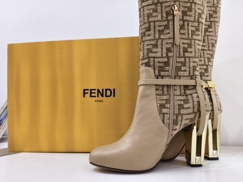 Stivali fendi tacco oro - tacco,