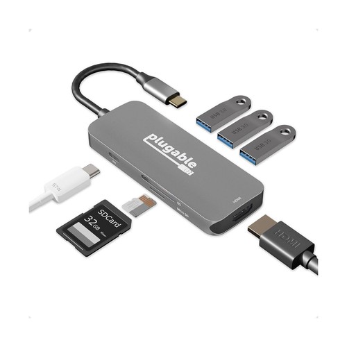 Adattatore hub usb in 1 - usb-c,