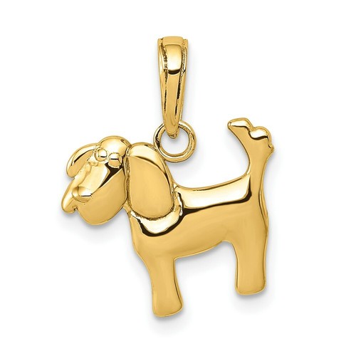 Ciondolo cane oro - in, 14