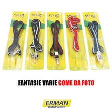 KIT 5 pezzi laccio da collo per badge moschettone per chiavi collo portachiavi 