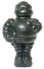 Vecchia Figurina Pubblicitaria Michelin Bibendum In Gomma 18,5 Cm