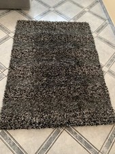 Tappeto pelo lungo grigio/nero