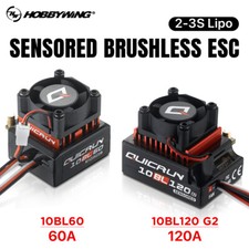 Hobbywing QUICRUN Sensored 120A G2 / 60A 2-3S ESC brushless per 1/10 Drift Car
