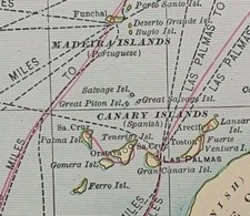 Mappa OCEANO ATLANTICO 1902