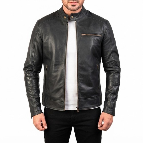 Giacca moto uomo nera vera - moto,