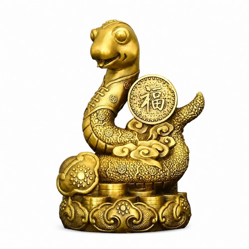 Statuetta serpente dorato - statuetta,