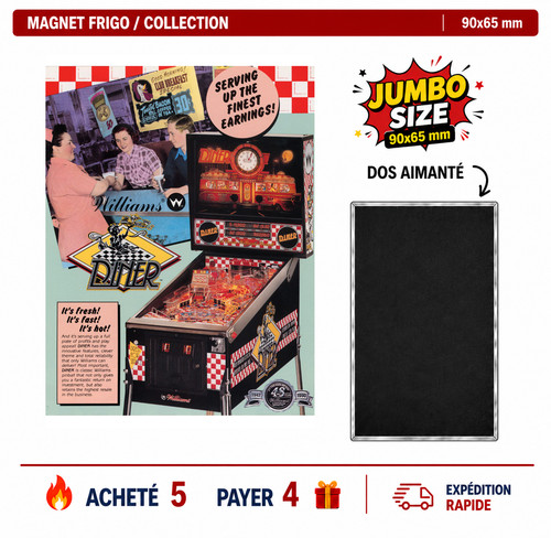 Magnet frigo diner 90x65 mm - frigo,