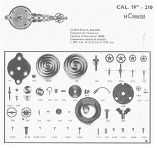 Jaeger LeCoultre 210 - Pièces détachées