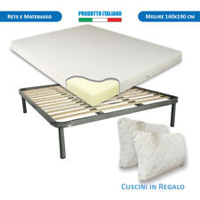 Kit Rete e Materasso waterfoam da 11 cm matrimoniale 160x190 + cuscino fiocco