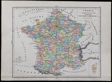 1867 - Carta Geografica Antica