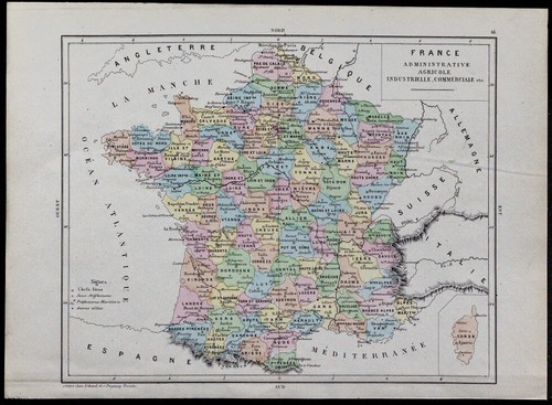 1867 carta geografica antica - 1867,