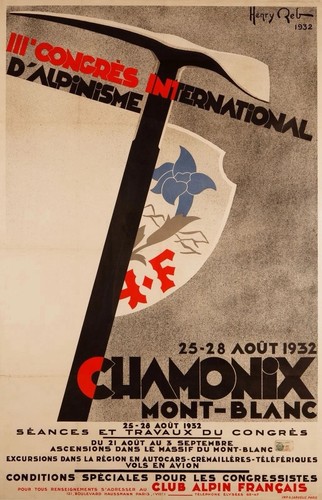 Affiche poster chamonix 1932 - chamonix,