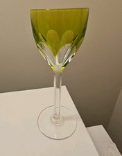 BACCARAT FRANCE Cristallo Genova Vetro Cordiale Verde Chiaro Alto 5 1/8''