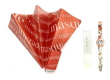 NUOVO Swatch Watch MASQUERADE GP105 con Cassa 1993 Edizione Speciale Set con Ventola