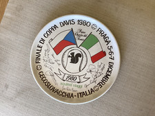 FINALE COPPA DAVIS TENNIS 1980 ITALIA CECOSLOVACCHIA PIATTO FIRME PANATTA LENDL