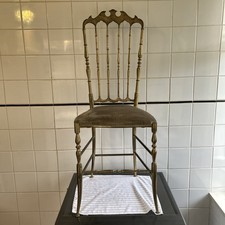 Sedia da pranzo vintage ottone