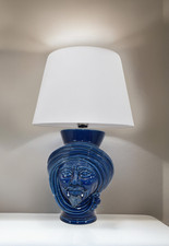 Italian Ceramic Head Lamp Blue