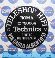 ADESIVO STICKER VINTAGE AUTOCOLLANT AUFKLEBER ORIGINAL TELESHOP HI-FI TECHNICS